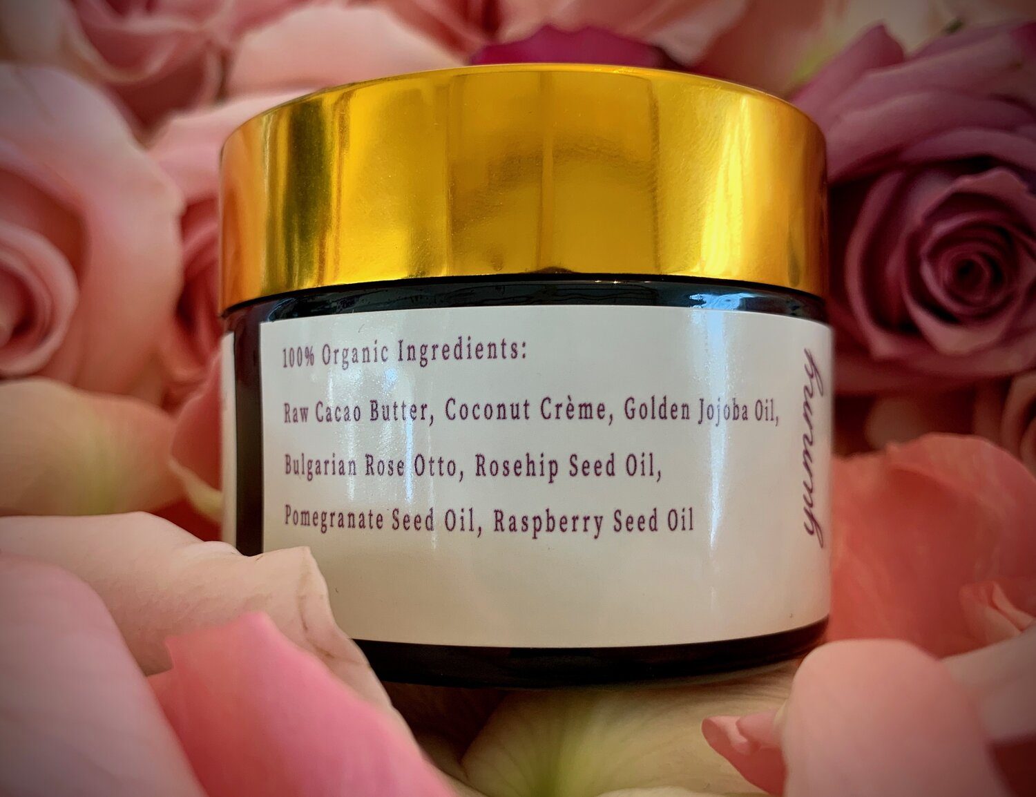 Pussy Butter™ organic ingredients label